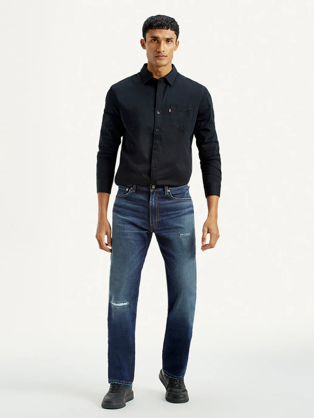 Levis - Men's 555 Dark Indigo Loose Fit Mid Rise Jeans