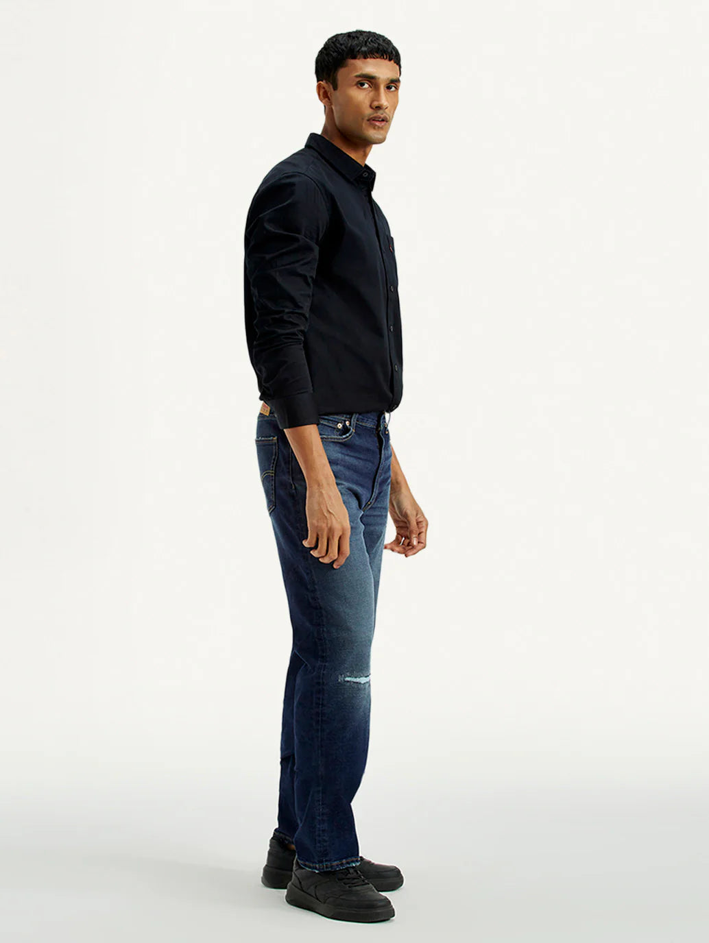 Levis - Men's 555 Dark Indigo Loose Fit Mid Rise Jeans