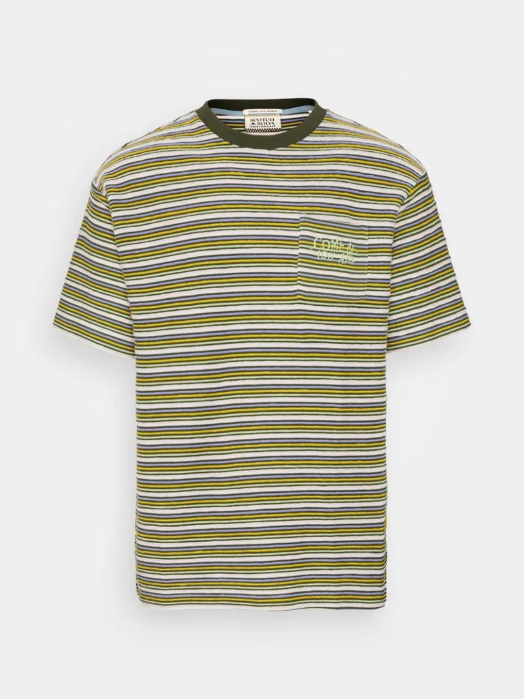 Scotch & Soda - YARN DYED STRIPE POCKET - Print T-shirt