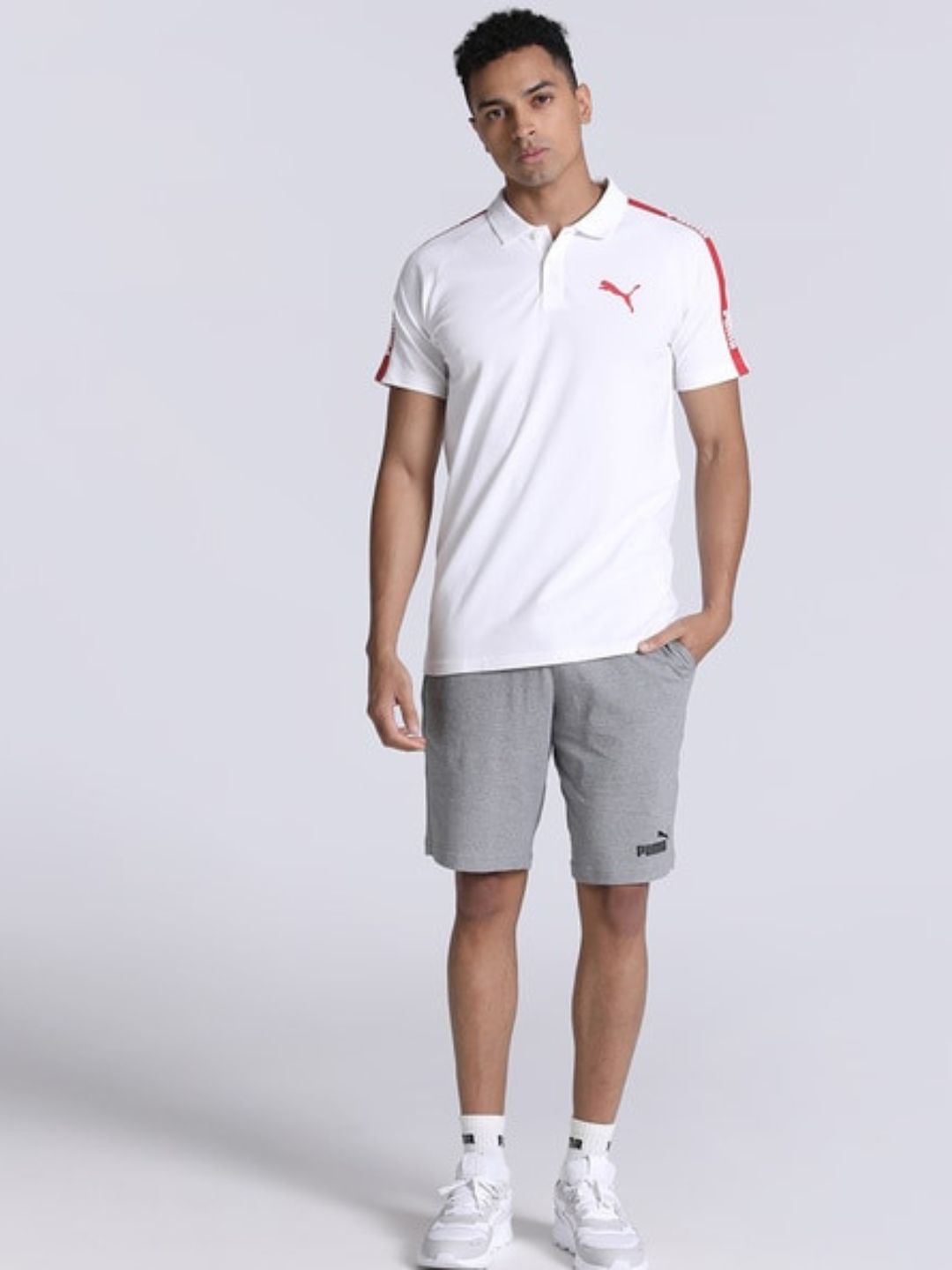 PUMA - Logo Print Slim Fit Polo T-Shirt