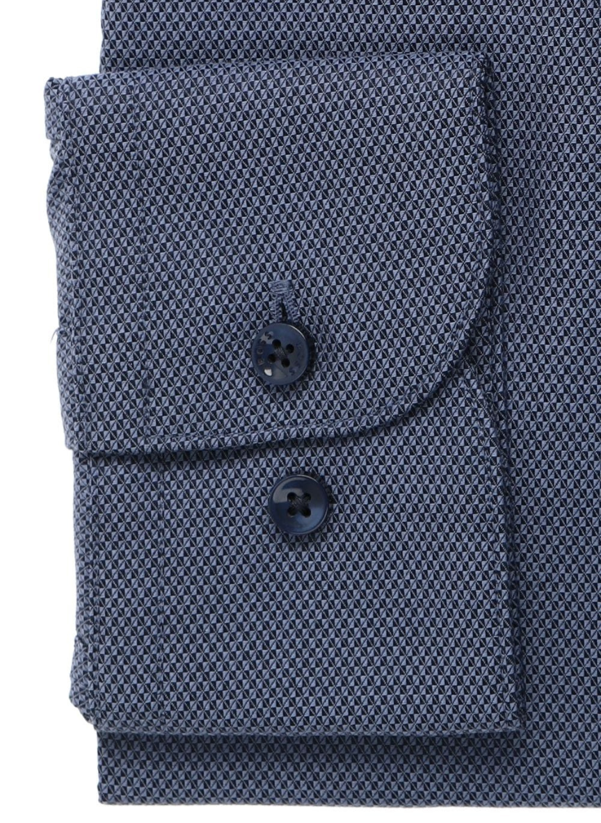 BOSS - Slim Fit shirt blue - Textured
