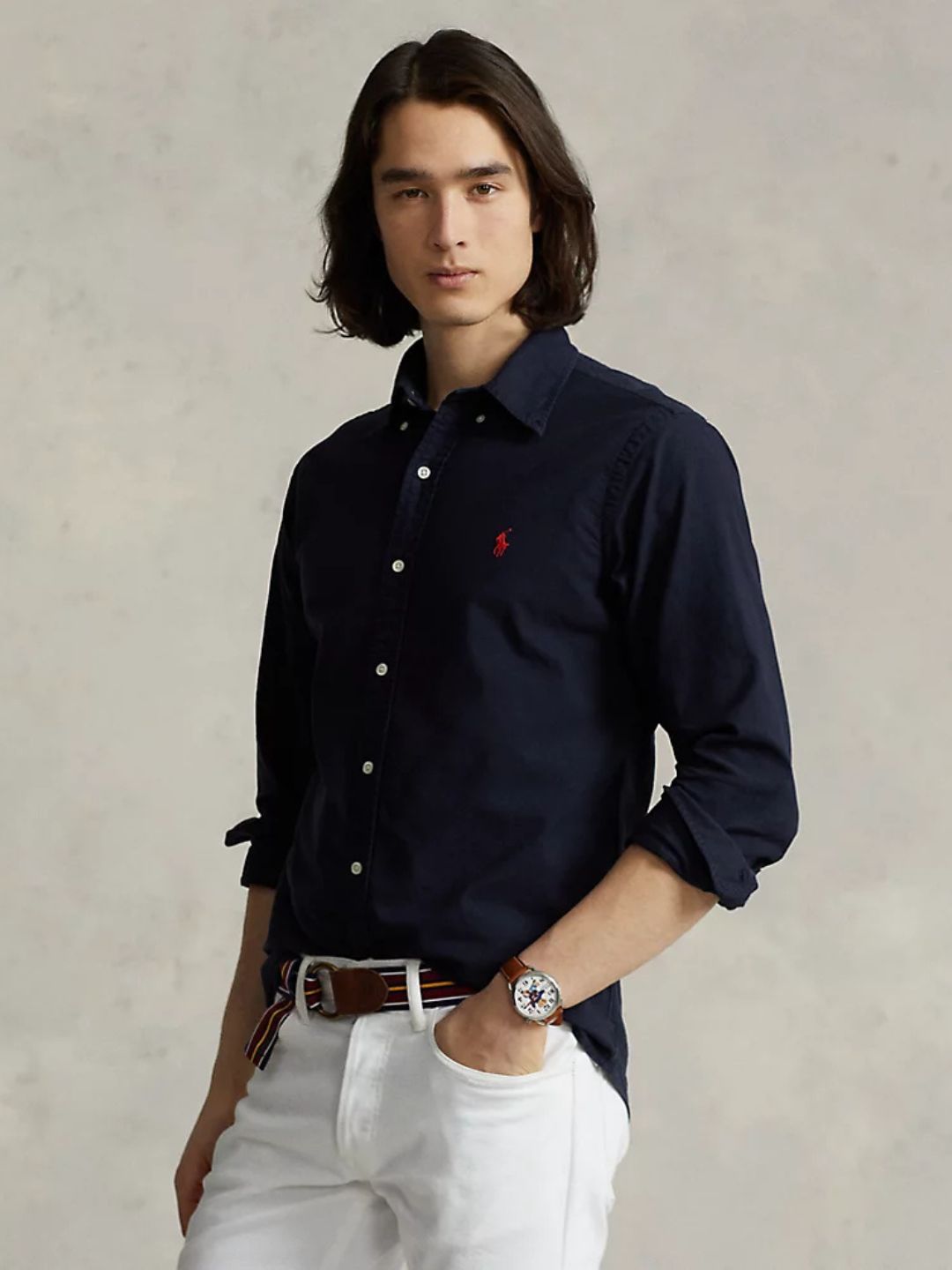 Polo Ralph Lauren - Garment Dyed Oxford Shirt - Navy blue