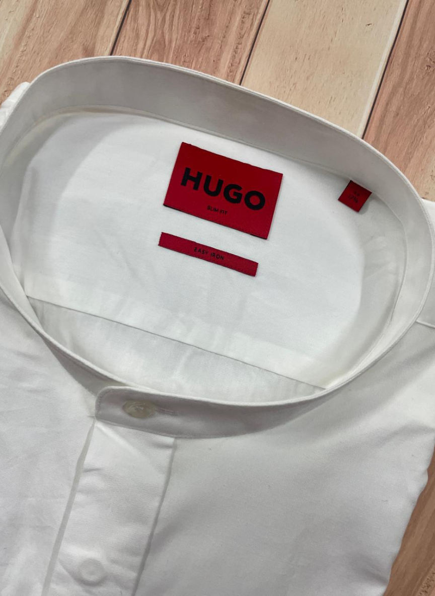 HUGO - Slim-fit shirt in easy-iron