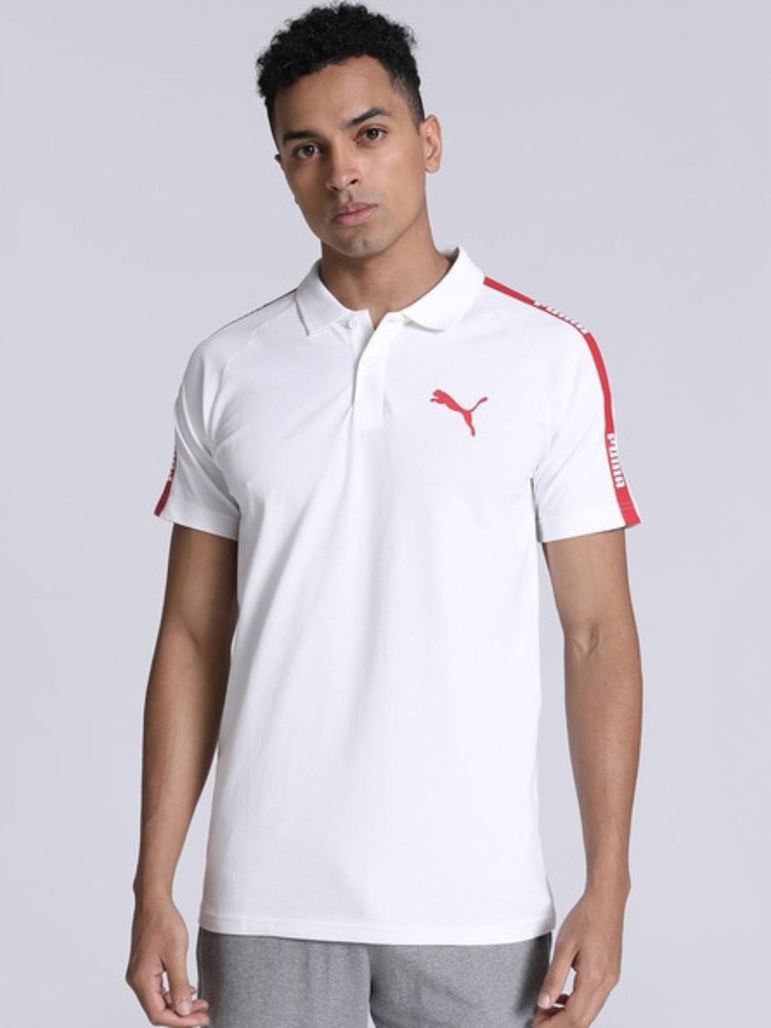 PUMA - Logo Print Slim Fit Polo T-Shirt