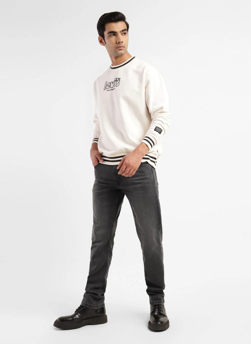 Levis - Men's 511 Grey Slim Fit Mid Rise Jeans