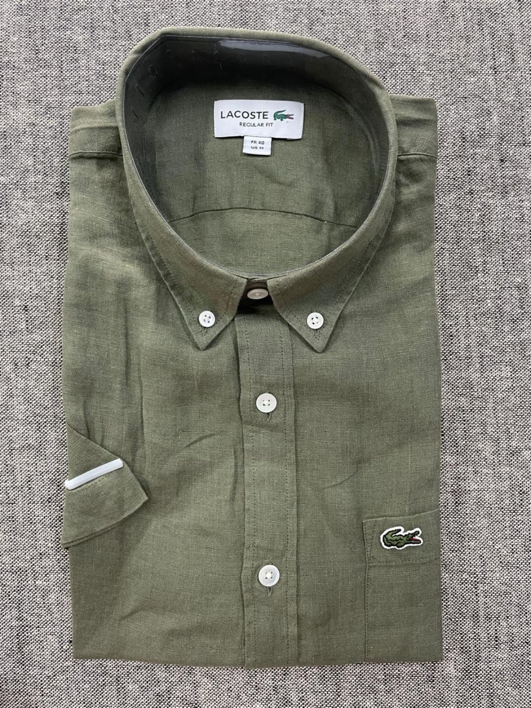 Lacoste - Regular Fit Short Sleeved Linen Shirt