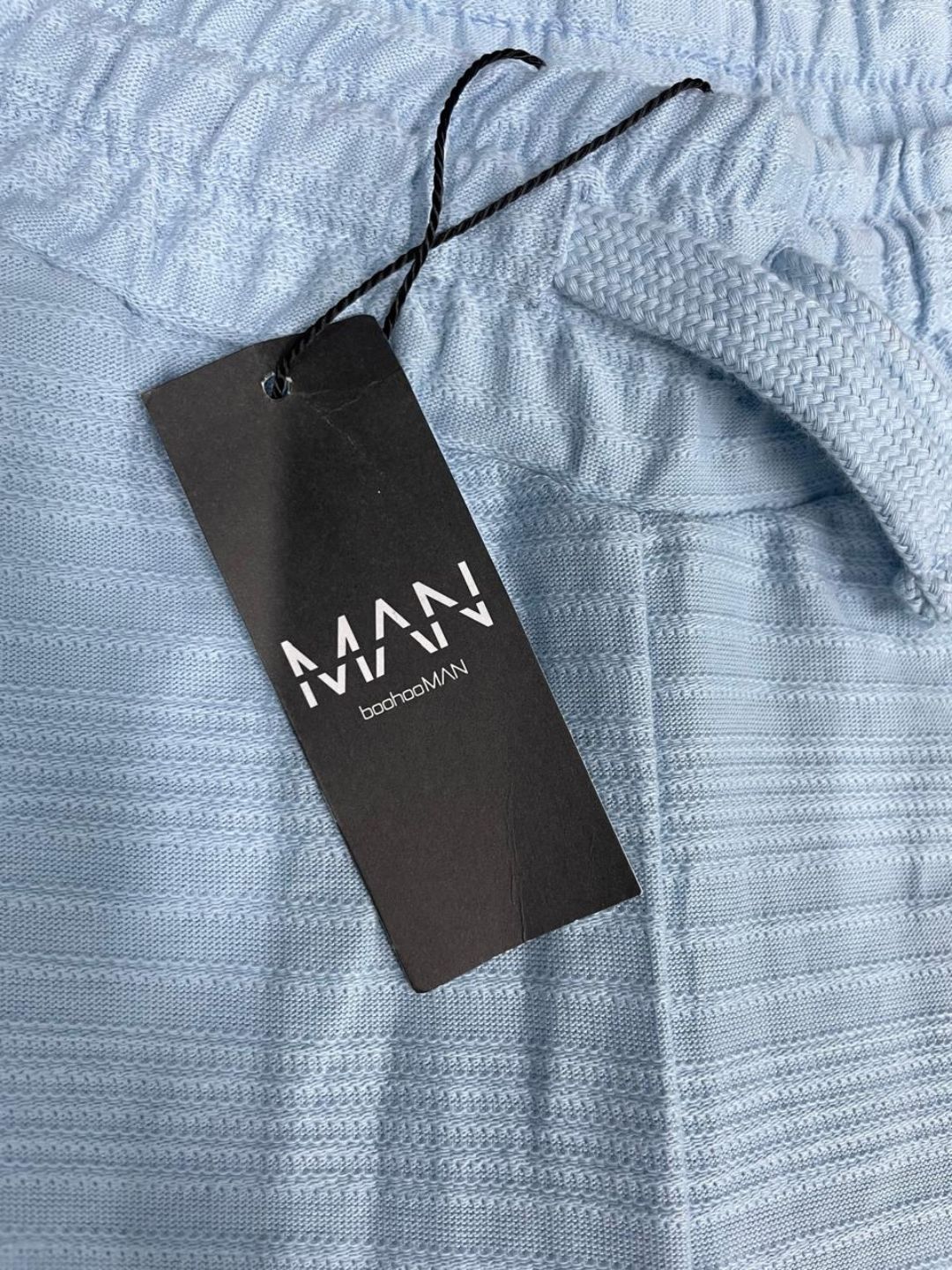 Boohoo Man - Regular Fit Jacquard Raised Stripe Split Hem Jogger