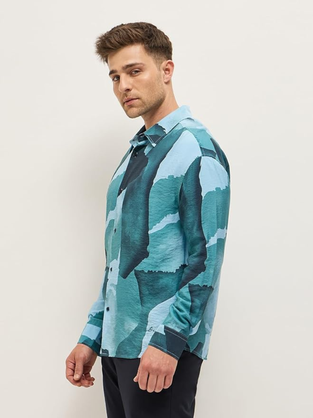 THE BEAR HOUSE - Men's Relaxed Fit Printed Overshirt