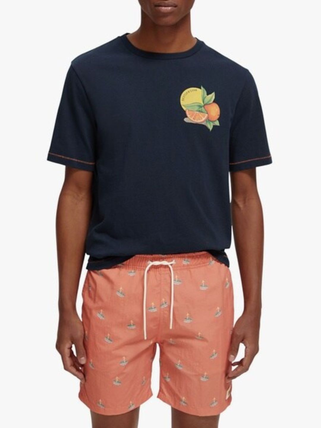 SCOTCH & SODA - Artwork Crew-Neck T-Shirt