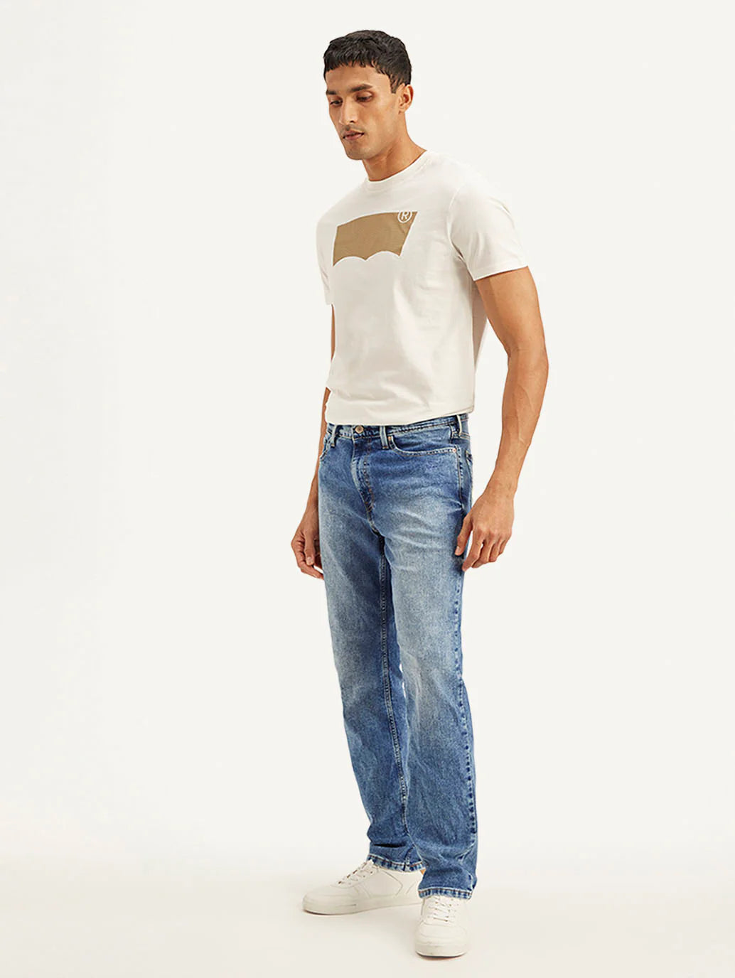 Levis - Men's 541 Blue Athletic Tapered Fit Mid Rise Jeans
