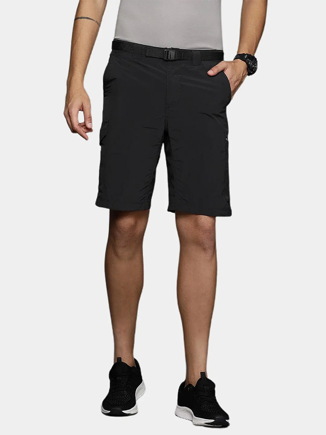 Columbia Mens Black Omni-Wick Silver Ridge Cargo Short