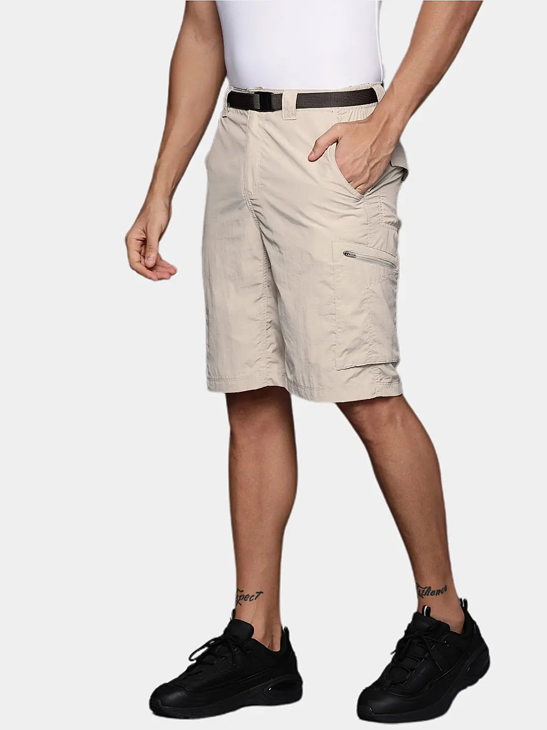Columbia Mens Beige Omni - Wick Silver Ridge Cargo Short