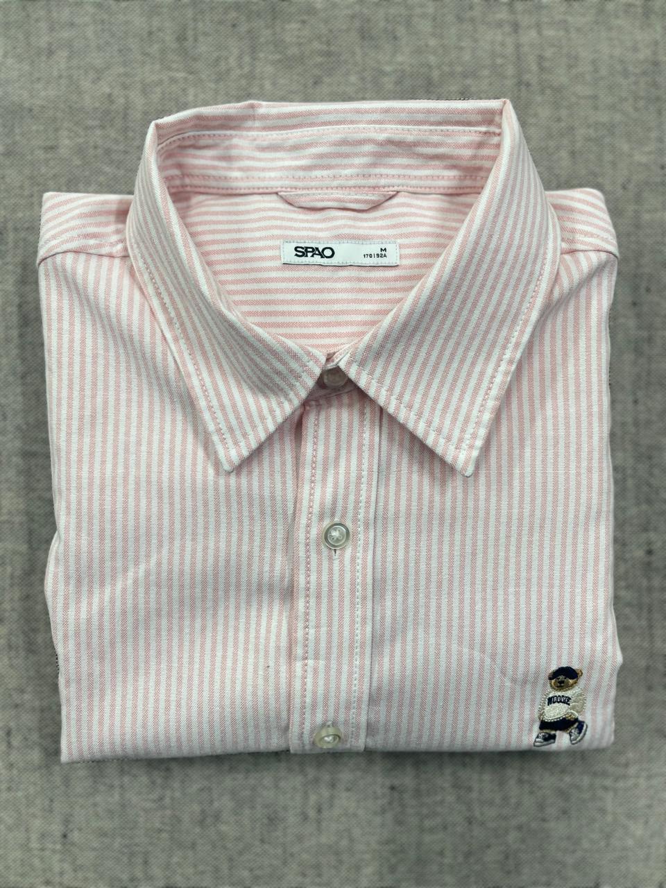 SPAO - Men Long Sleeve Woody Oxford Shirt - PINK