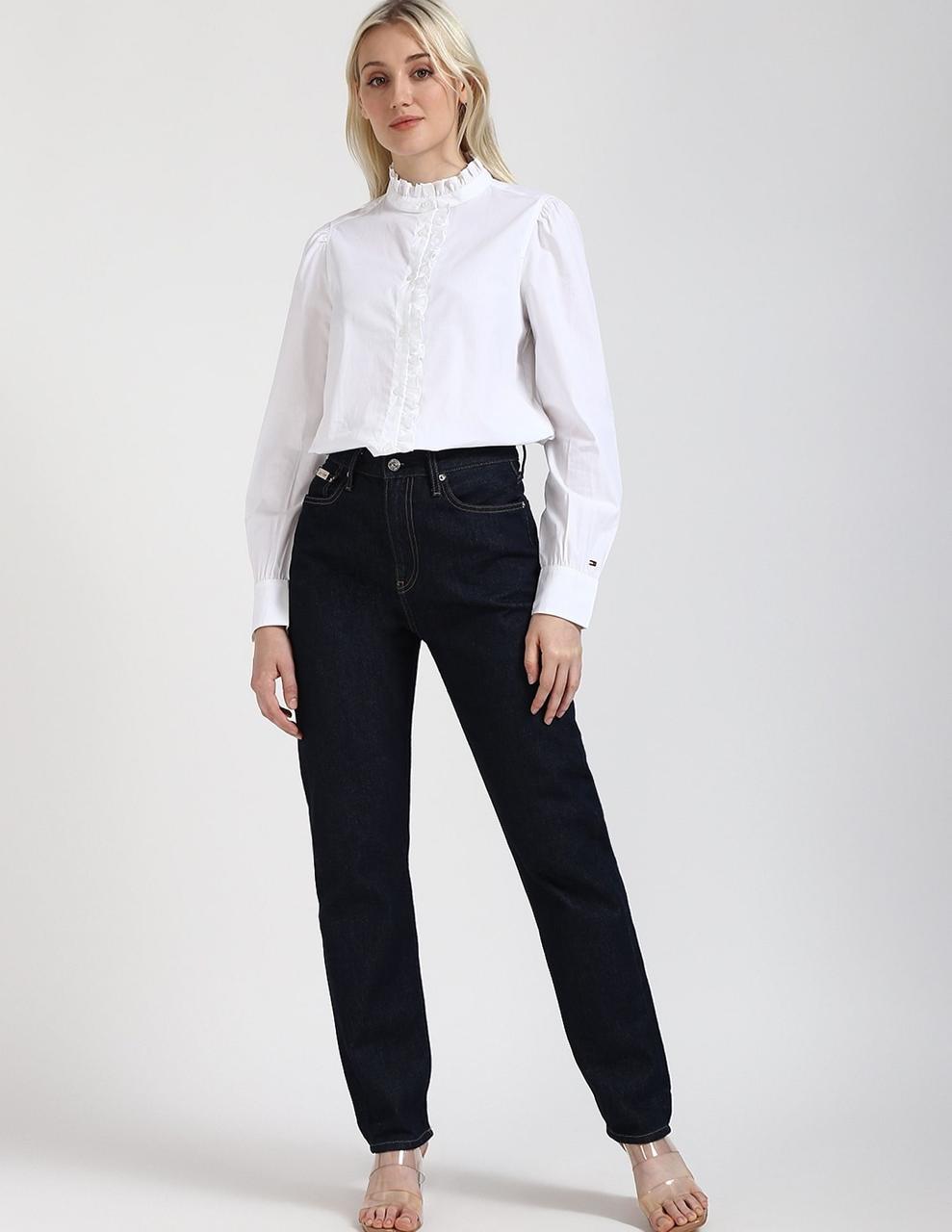 Tommy Hilfiger White Women's Shirt for Crisp Style