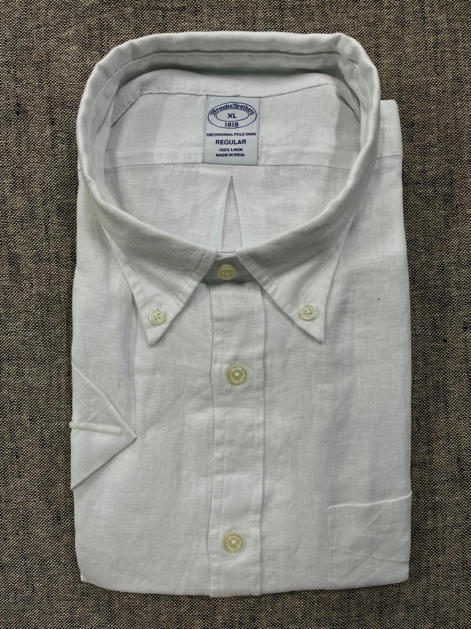 Brooks Brothers - Regular Fitted Linen Shirt - Half sleeves