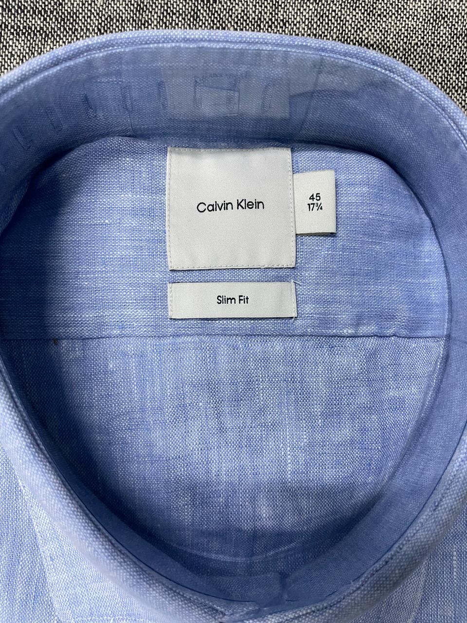 Calvin Klein - Solid Slim Fit Linen Shirt