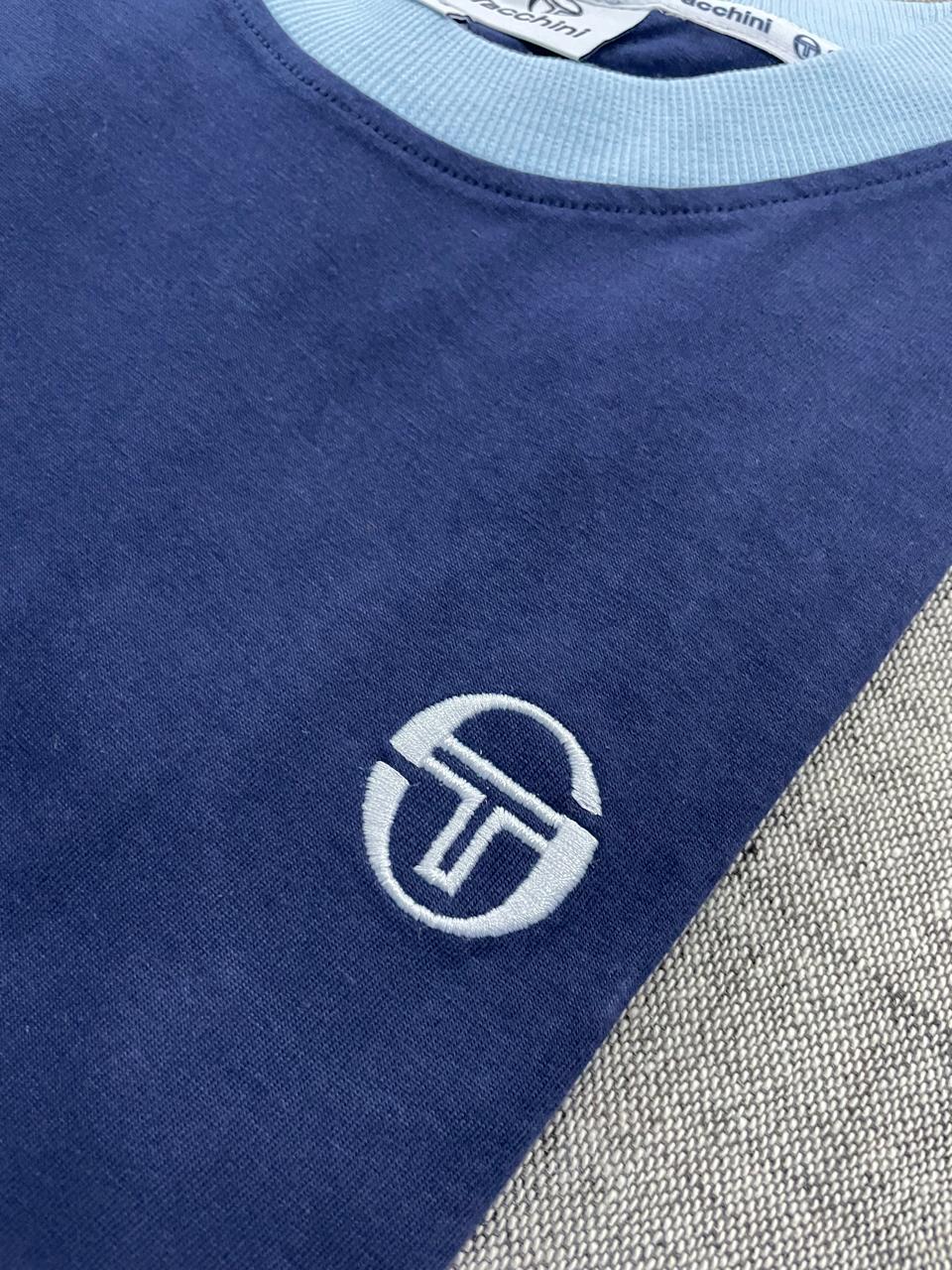 Sergio Tacchini - Retro T Shirt Navy Sky