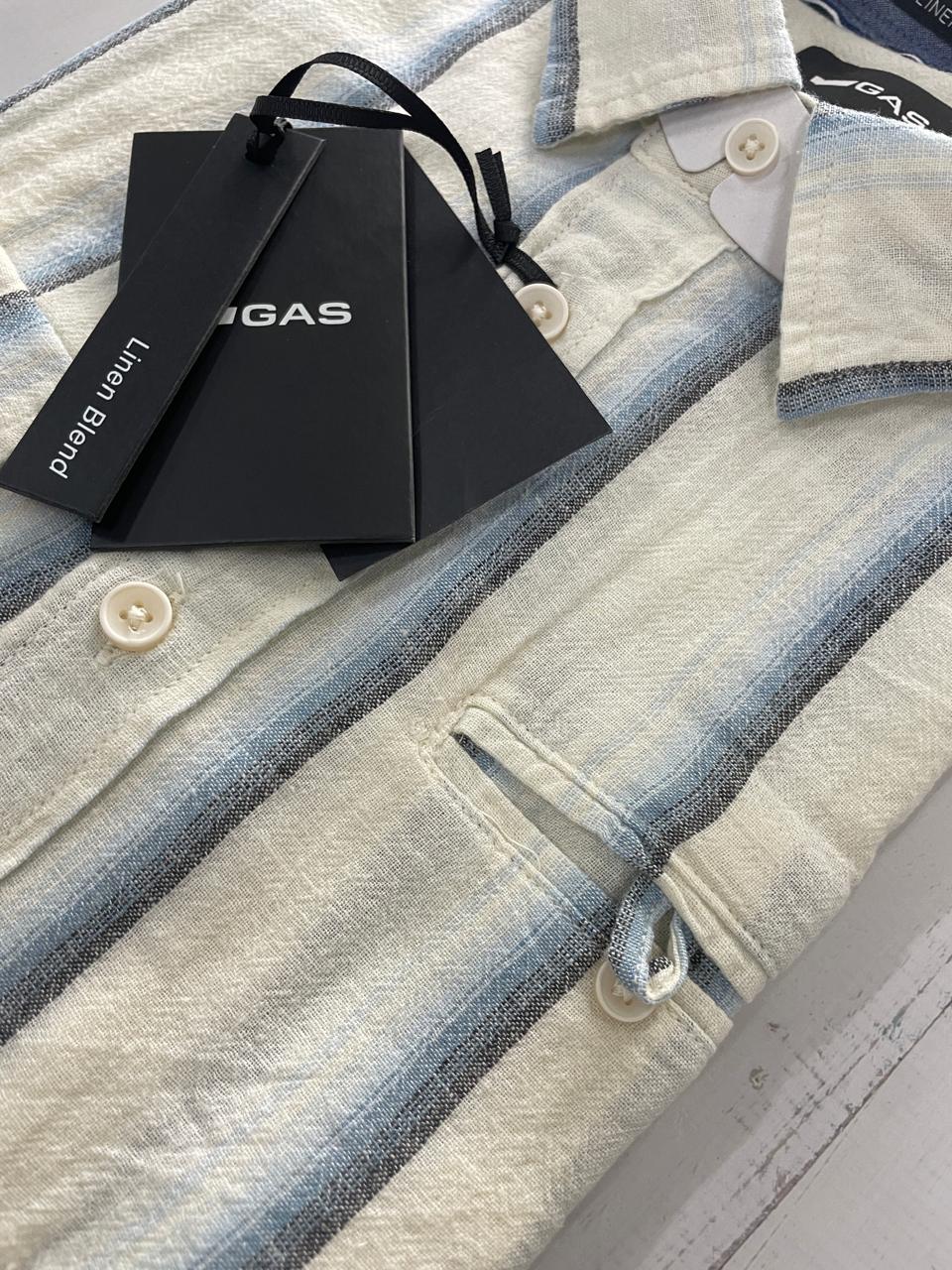 GAS - Linen blend full sleeve regular fit shirt