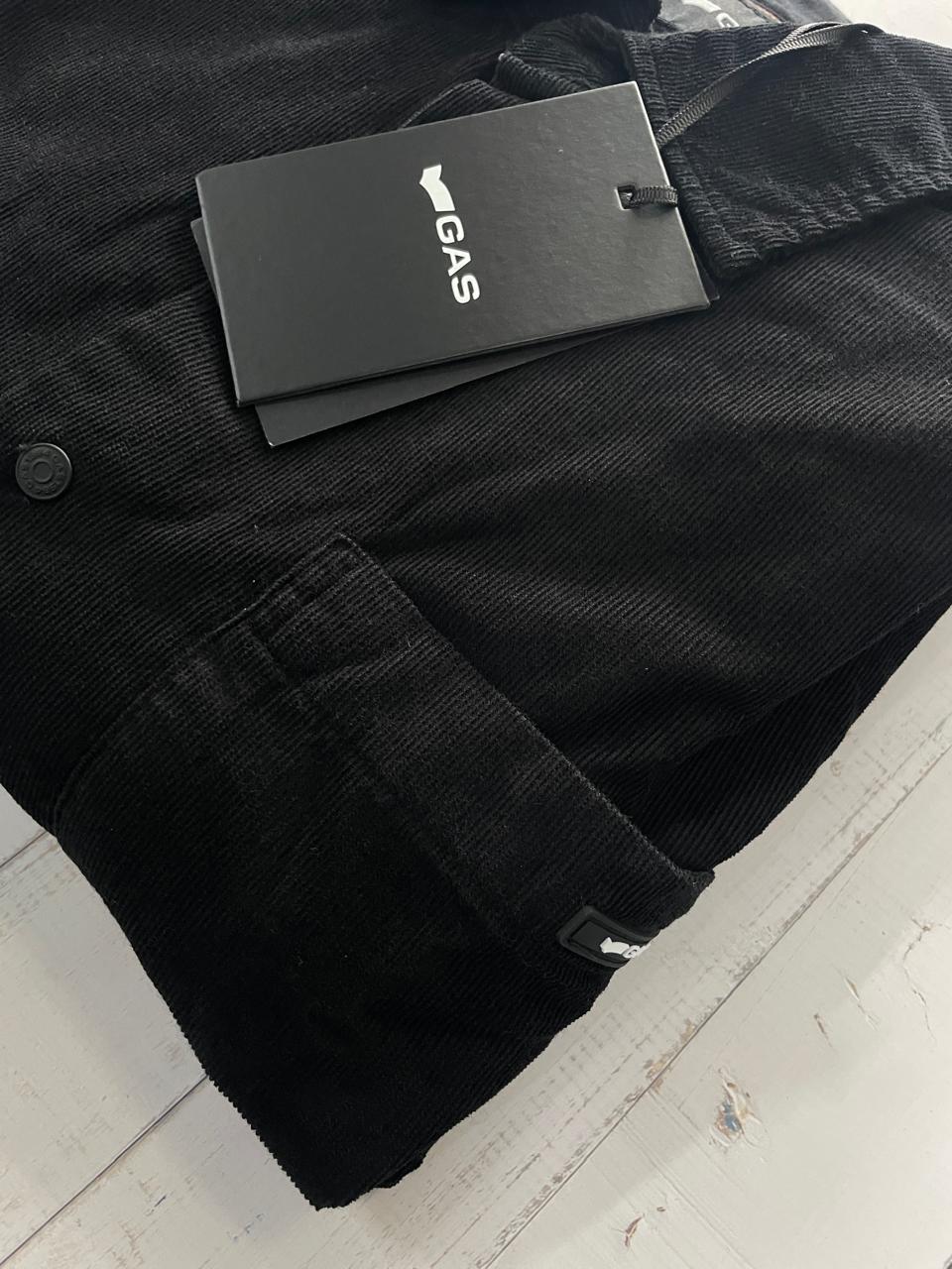 GAS - Black colour corduroy full sleeve regular fit shirt