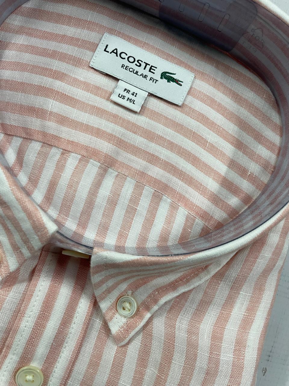 LACOSTE - Full Sleeved Linen Shirt