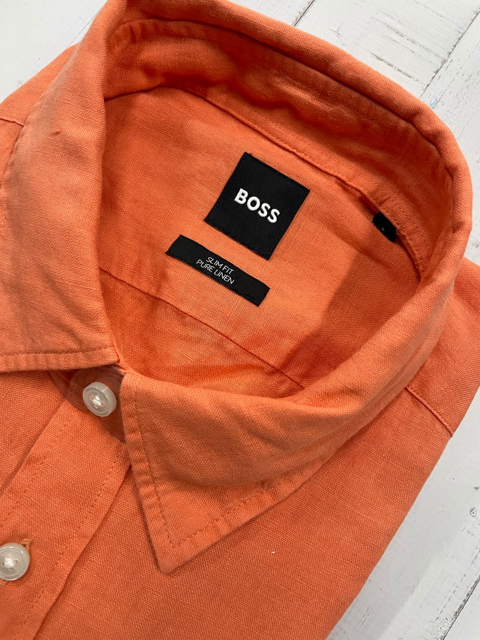 BOSS - Full sleeve linen shirt - Slim Fit