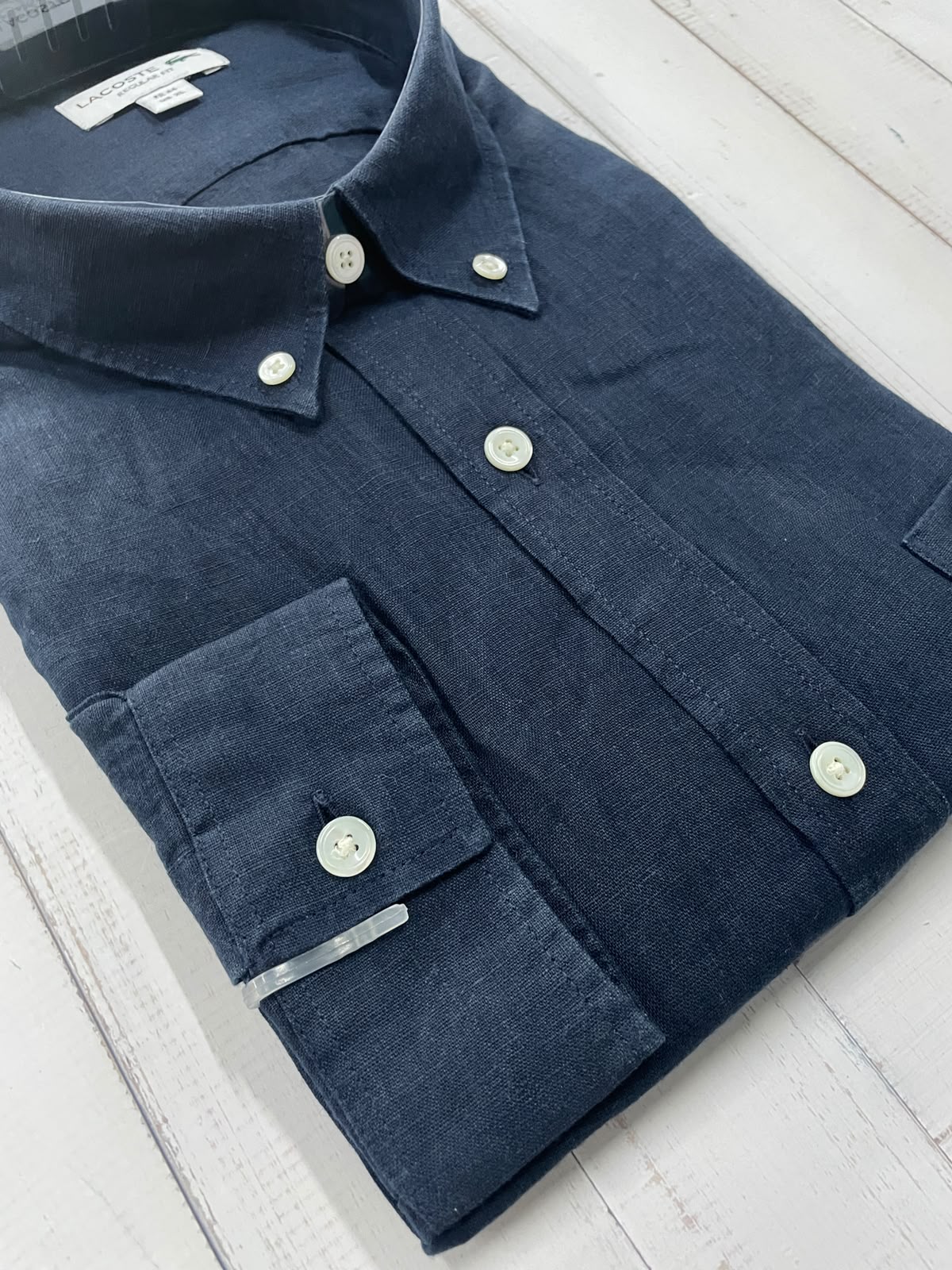 LACOSTE - Full Sleeved Linen Shirt