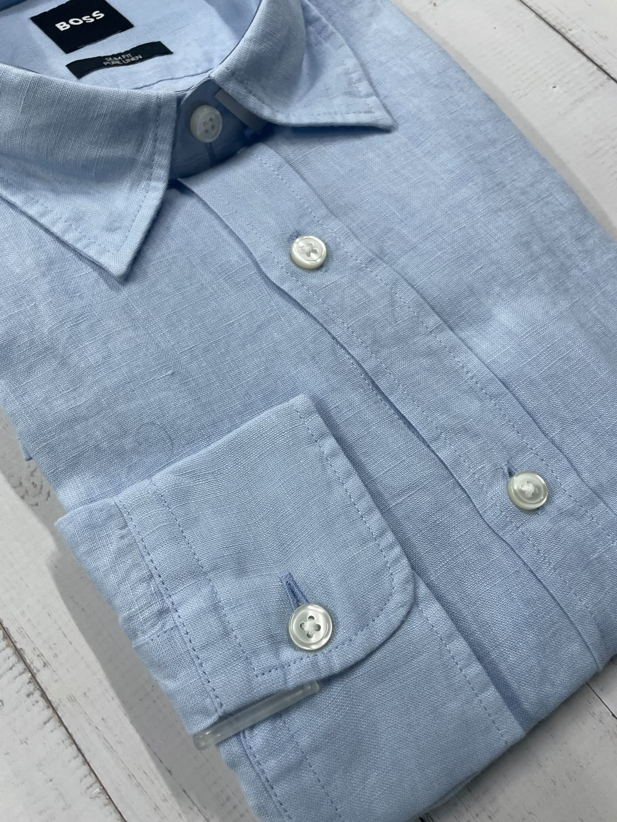 BOSS - Full sleeved pure linen shirt - Slim Fit