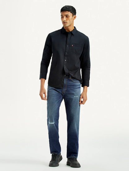Levis - Men's 555 Dark Indigo Loose Fit Mid Rise Jeans
