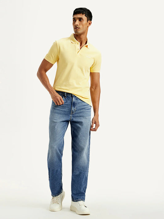 Levis - Men's 568 Blue Loose Fit Mid Rise Jeans