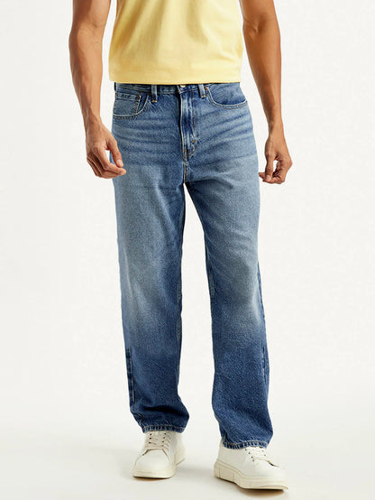Levis - Men's 568 Blue Loose Fit Mid Rise Jeans