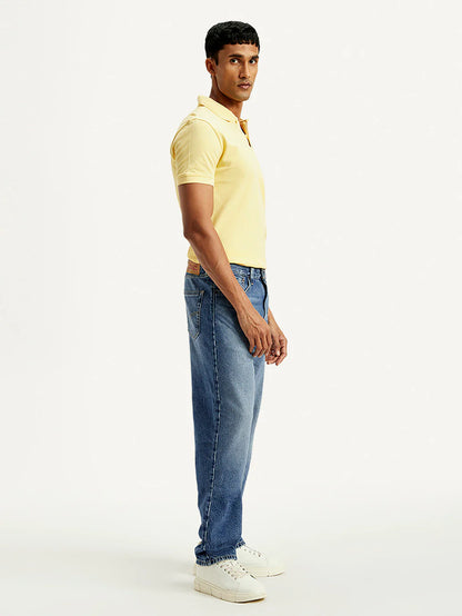 Levis - Men's 568 Blue Loose Fit Mid Rise Jeans