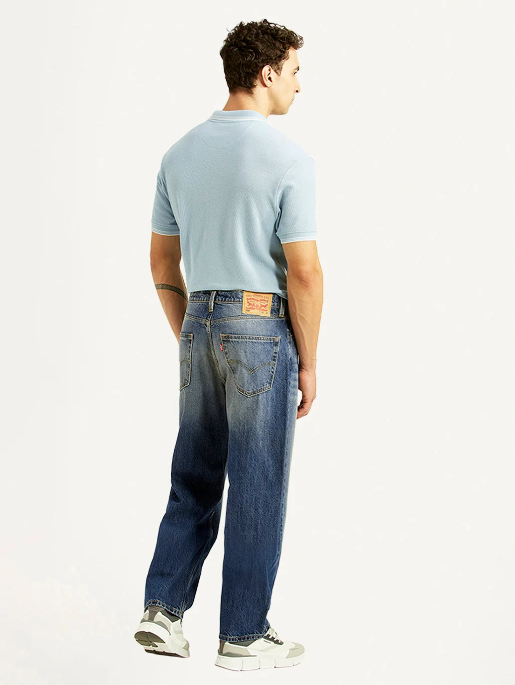 Levis - Men's 568 Blue Baggy Fit Mid Rise Jeans
