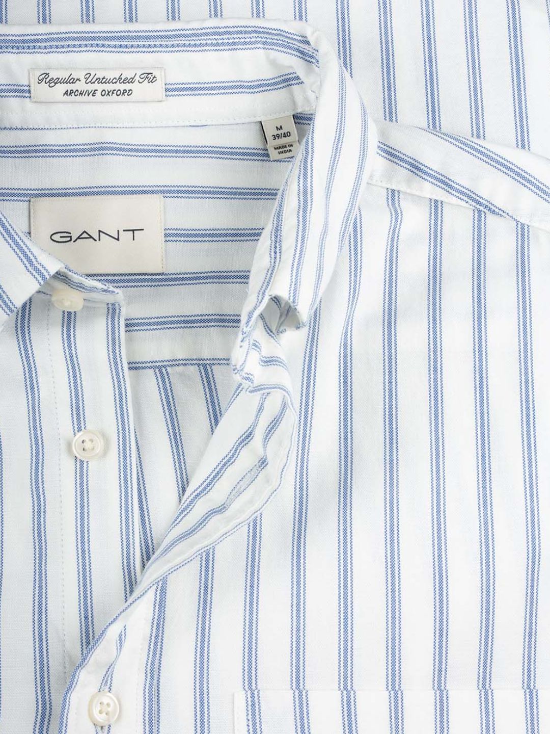 GANT - Regular Archive Oxford Stripe Shirt Eggshell