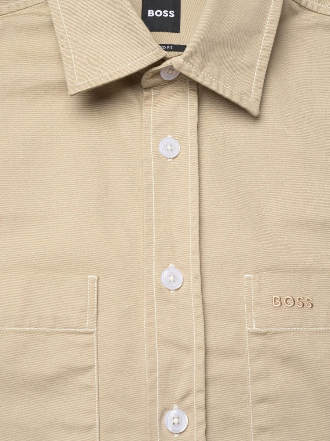 BOSS -Relaxed-fit shirt in cotton twill