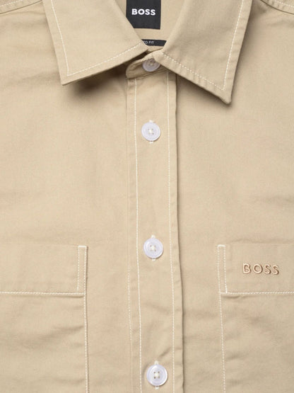 BOSS -Relaxed-fit shirt in cotton twill