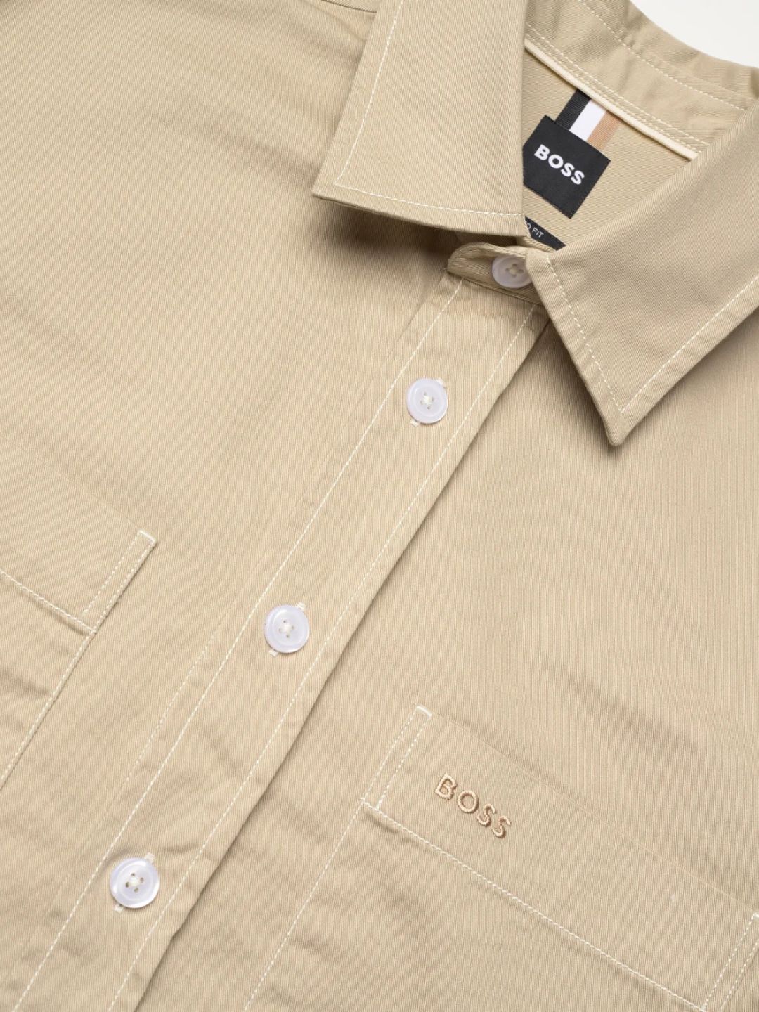 BOSS -Relaxed-fit shirt in cotton twill