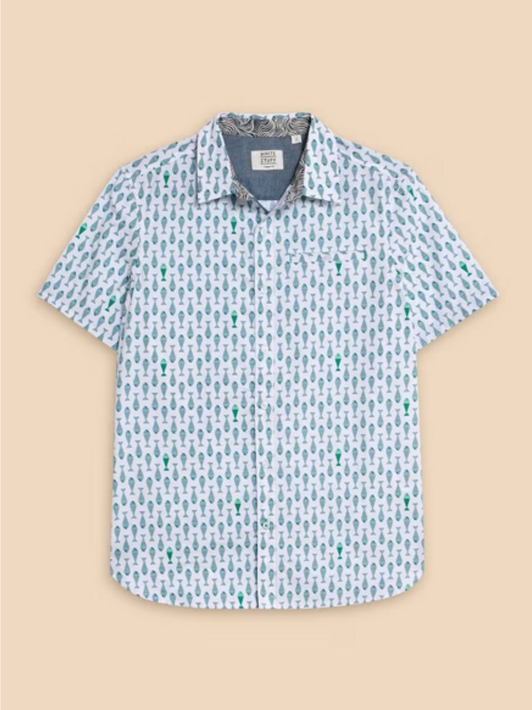 White Stuff - Geo Fish Printed SS Shirt