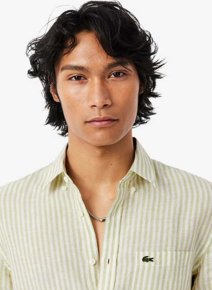 LACOSTE - Full Sleeved Linen Shirt