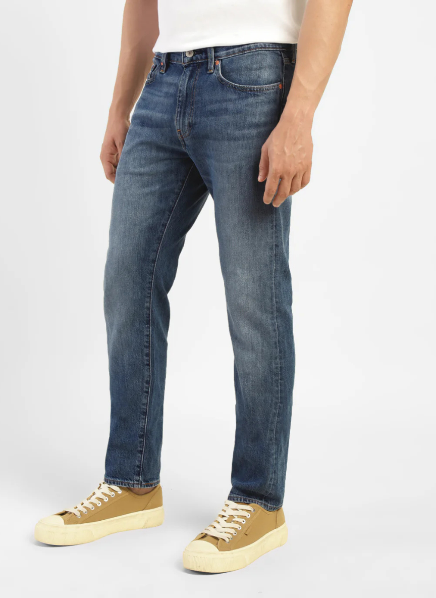 Levis - Men's 511 Blue Slim Fit Mid Rise Jeans