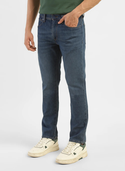 Levis - Men's 511 Blue Slim Fit Mid Rise Jeans