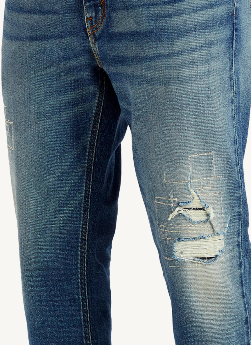 LEVIS - Men's 541 Blue Athletic Tapered Fit Mid Rise Jeans