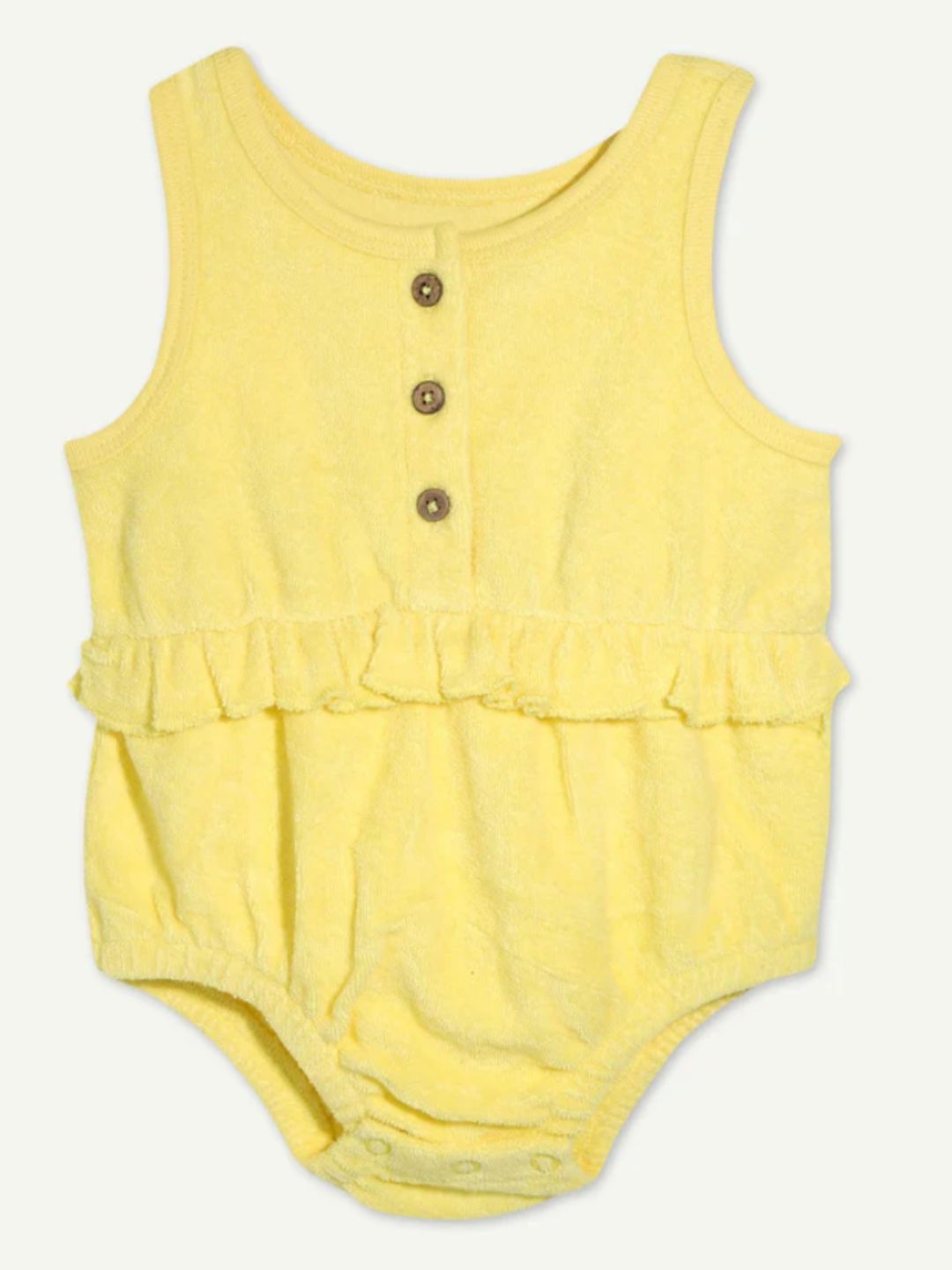 Oliver and Rain - Dreamy Yellow Terry Bubble Bodysuit