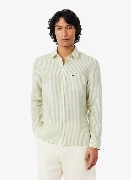 LACOSTE - Full Sleeved Linen Shirt