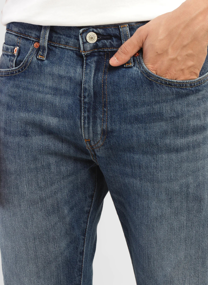 Levis - Men's 511 Blue Slim Fit Mid Rise Jeans