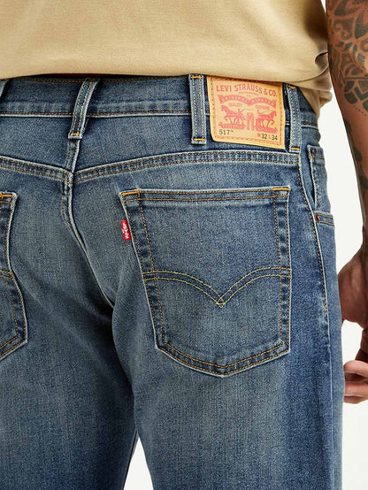 Levis - Men's Tinted 517 Blue Bootcut Mid Rise Jeans