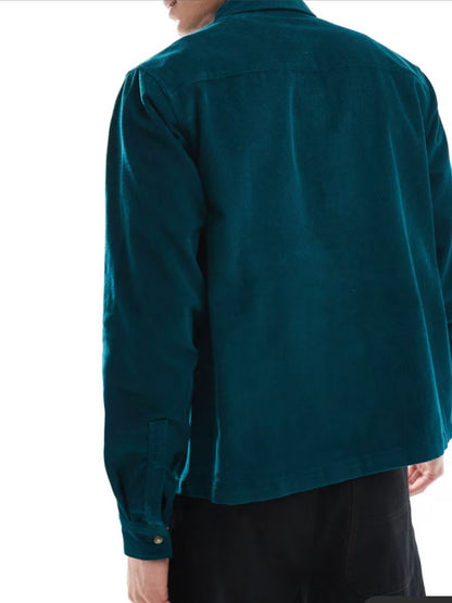 ASOS DESIGN - cord overshirt in teal