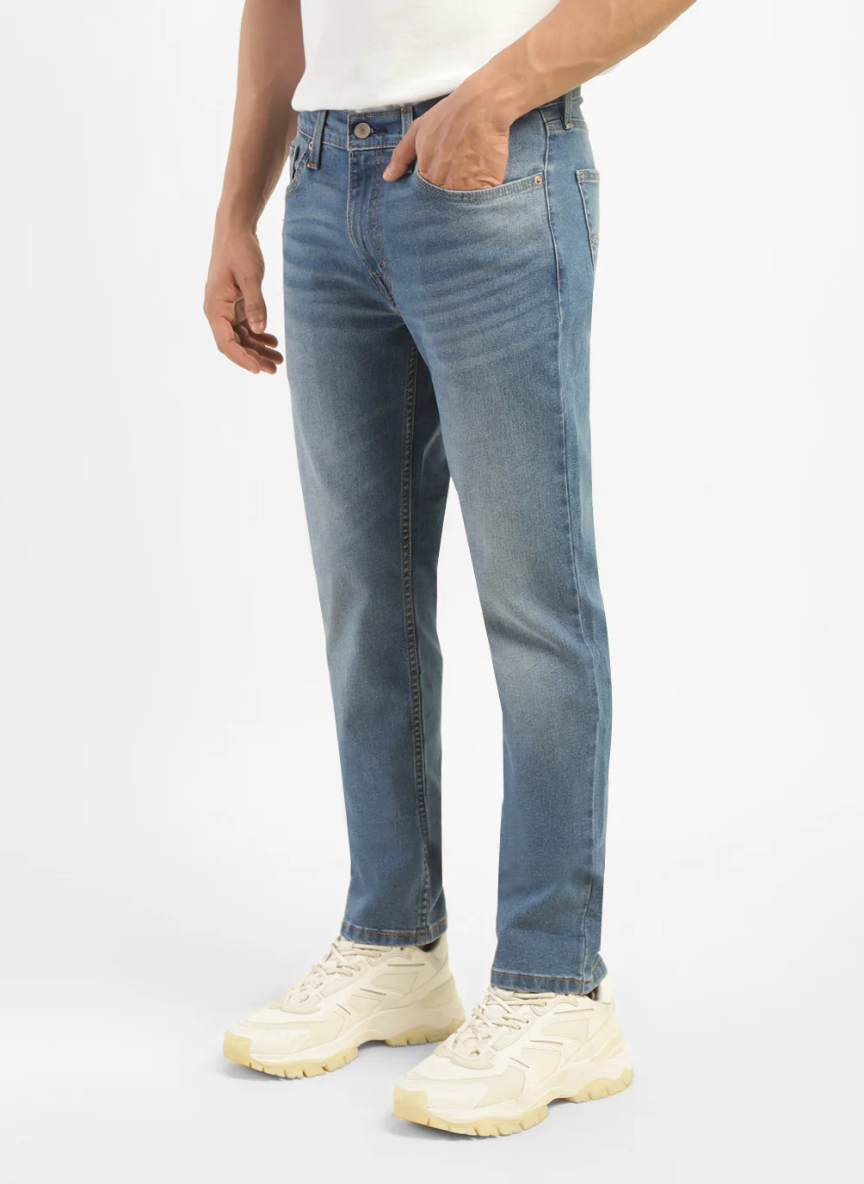 Levis - Men's 511 Blue Slim Fit Mid Rise Jeans