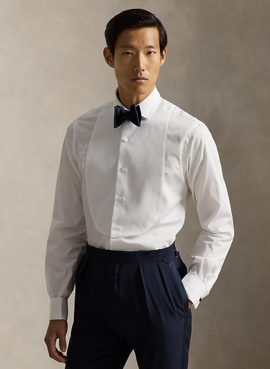 Polo Ralph Lauren - Full sleeve white Tuxedo custom fit shirt