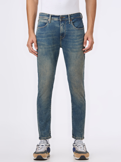 Pepe Jeans - Men Blue Mid Rise Skinny Fit Powerflex Jeans