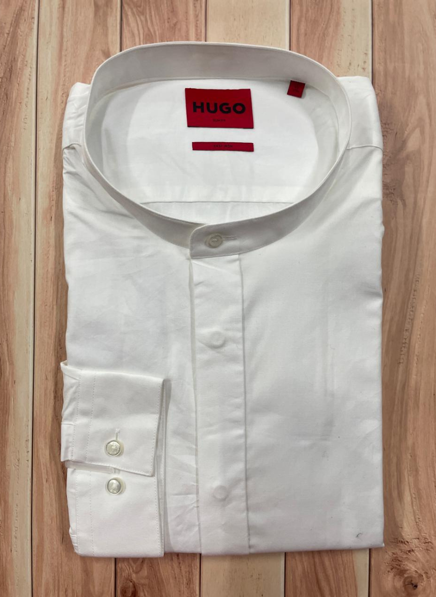HUGO  - Slim-fit shirt in easy-iron